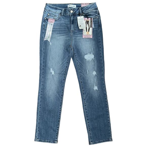 NWT Enjean High-Rise Straight Leg Ankle Length Skinny Jeans Size 9 - Picture 1 of 7